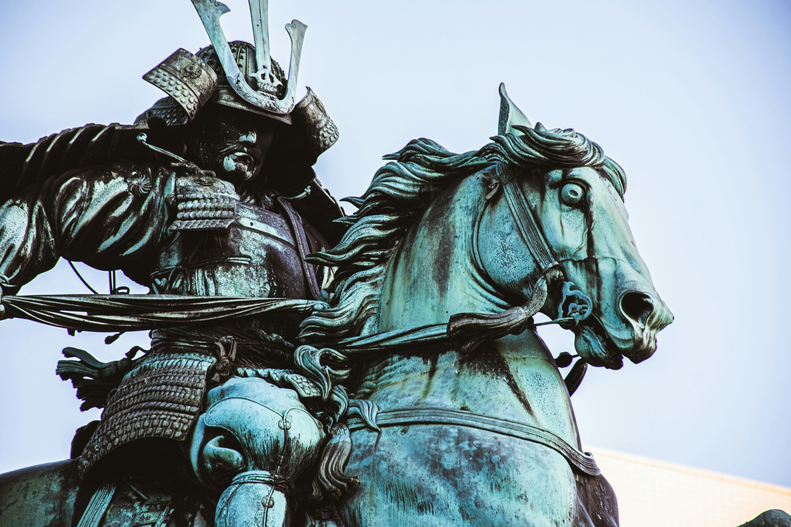 A statue of a warrior on a horse. To symbolise Jungian archetype of the warrior.